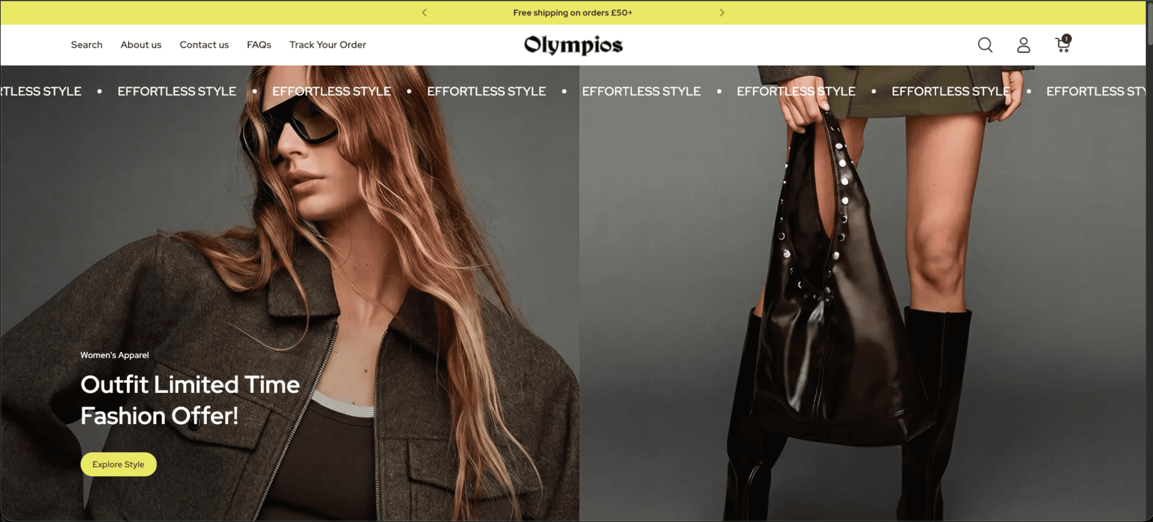 Olympios — store Shopify per un brand fashion DTC